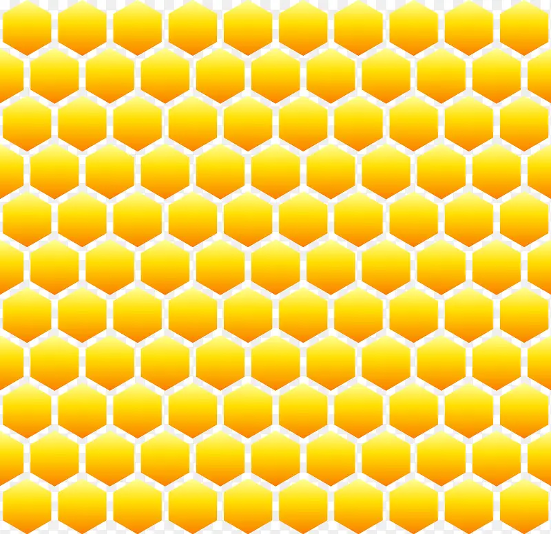 黄色几何蜂窝网格矢量图