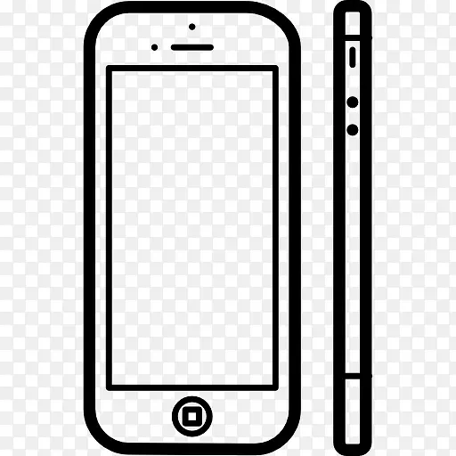 iPhone 5从正面和侧面视图图标