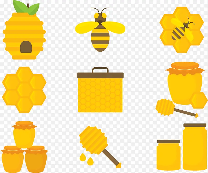 矢量图人工养蜜蜂