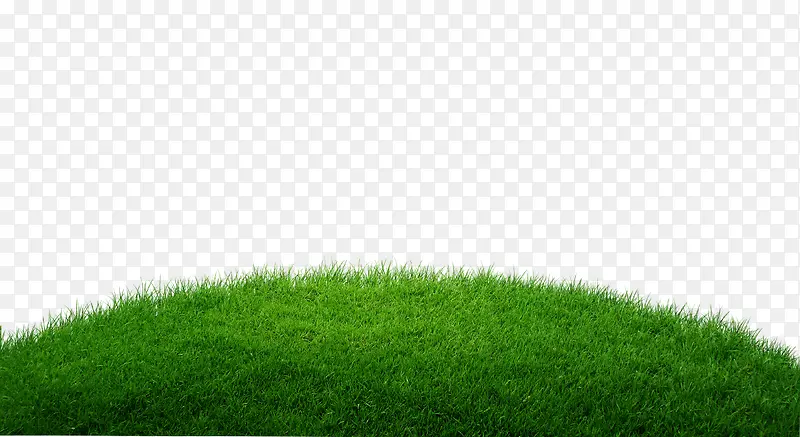 弧形绿草地免抠素材