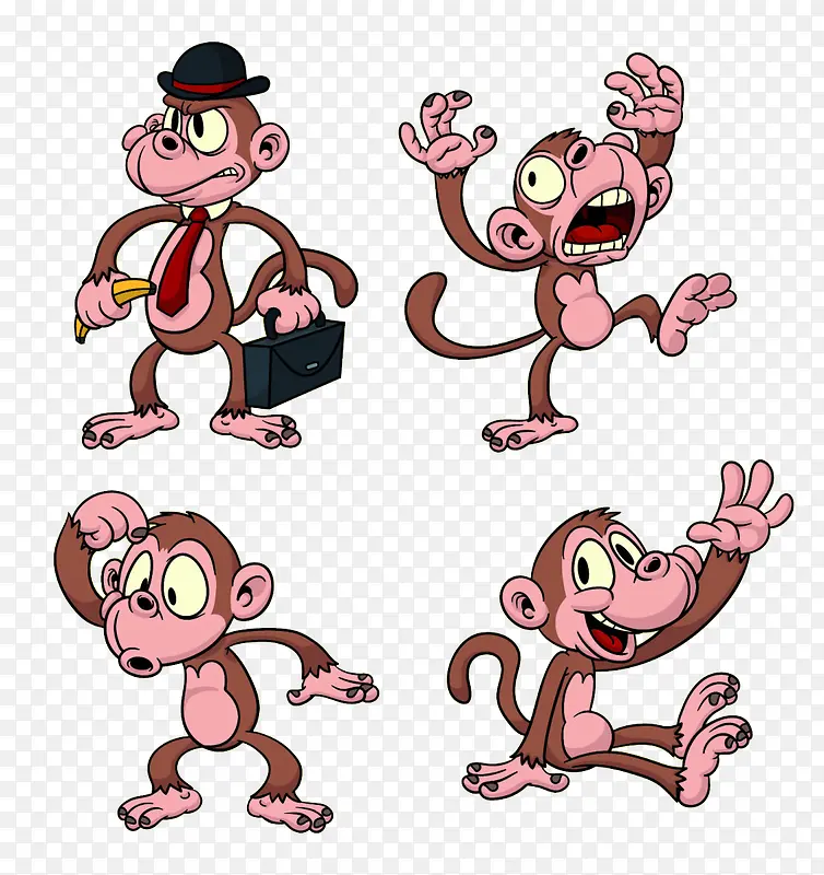 四种动作的猴子