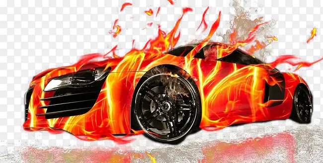 燃烧的汽车