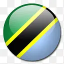 坦桑尼亚国旗国圆形世界旗