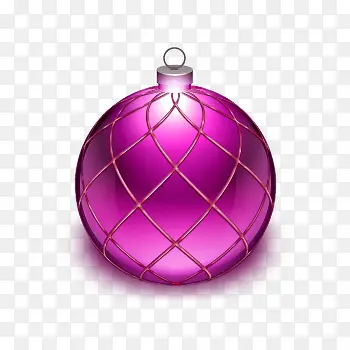 紫红色的圣诞装饰球