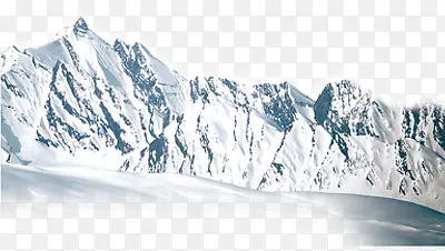 白雪覆盖的高山