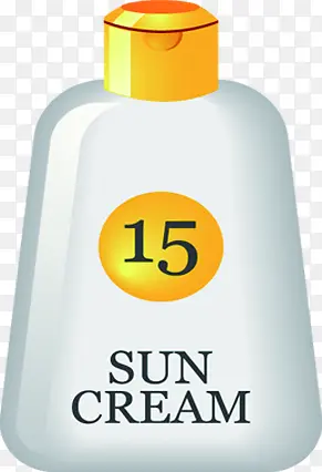 夏日防晒用品卡通