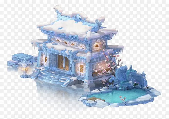 白雪覆盖的宫殿