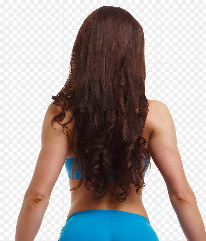 长发女性背部