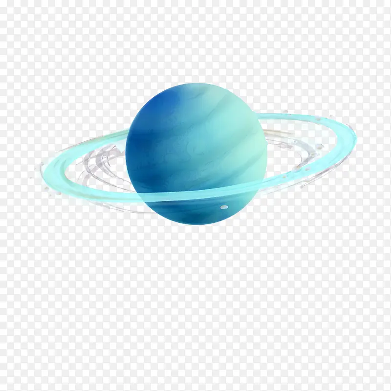 蓝色矢量星系星球