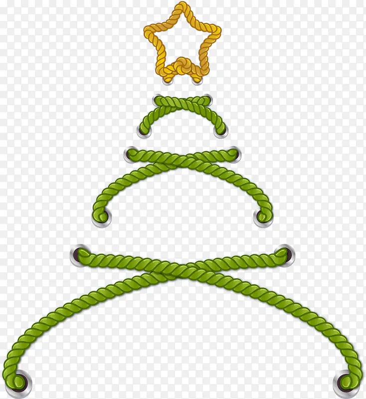绿色绳子圣诞树