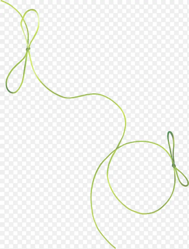 绿色打结漂亮绳子