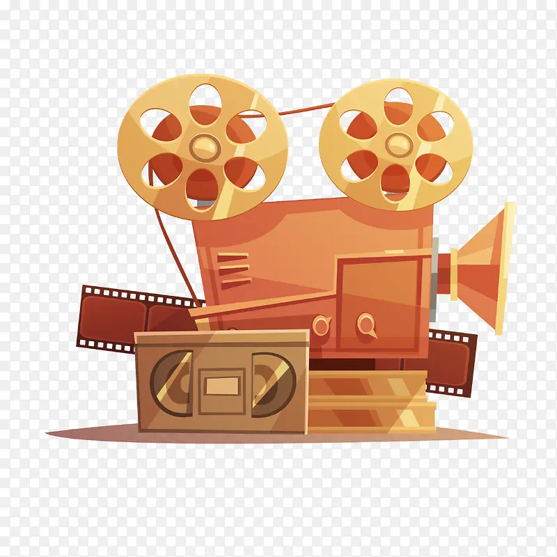 手绘电影放映机