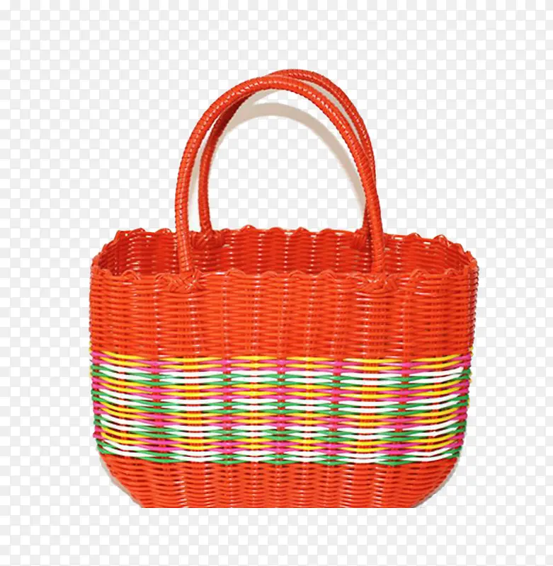 塑料手工编织篮子