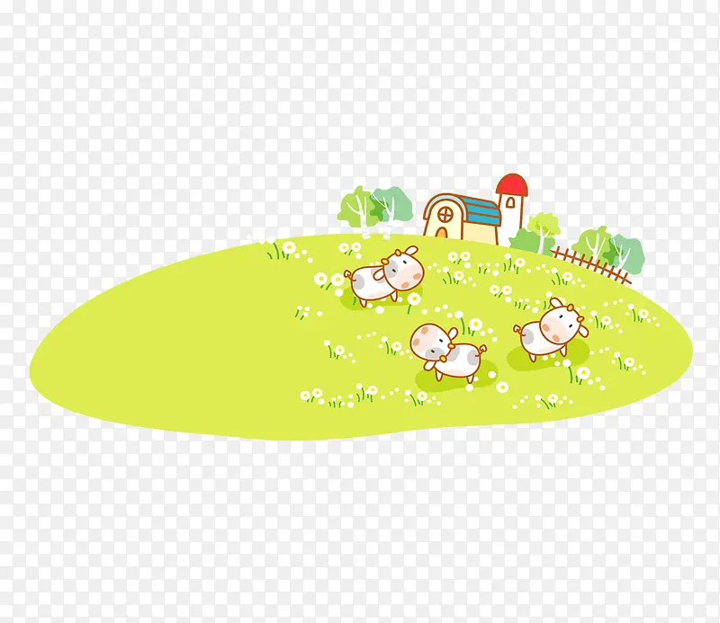 卡通草地