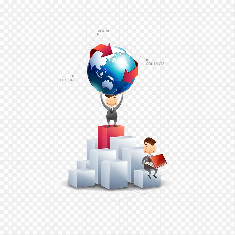 蓝色现代卡通素材PNG图片素材下载_图片编号qmrxwreo-免抠素材网