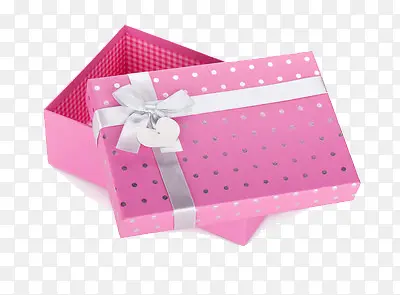 打开的粉色的礼盒