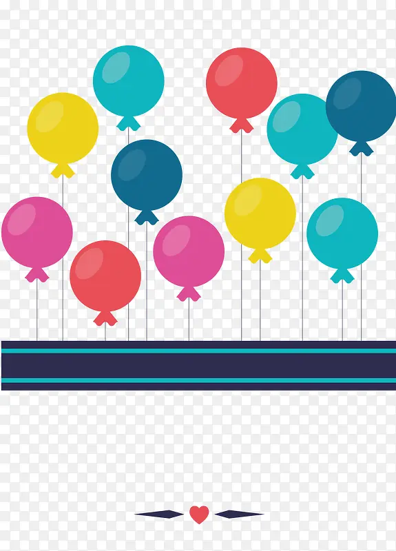 生日派对气球矢量图