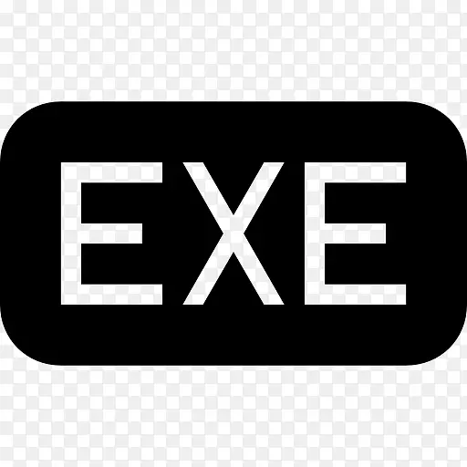 exe文件的黑色圆角矩形界面符号图标