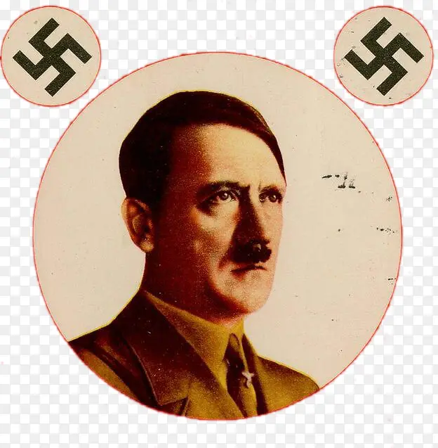 希特勒头像与纳粹标志
