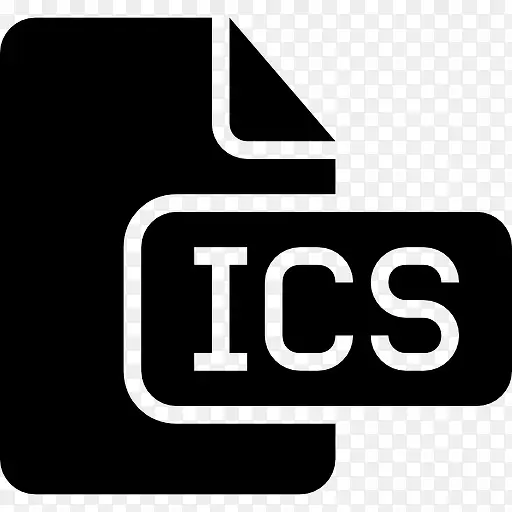 ICS文件黑色固体界面符号图标