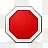 红色六角形按钮图标