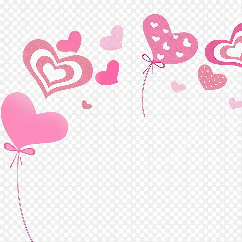 情人节心型气球粉色画面