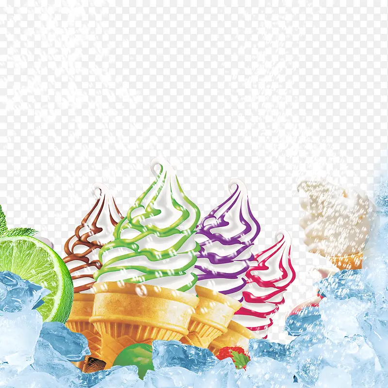 冰淇淋卡通手绘