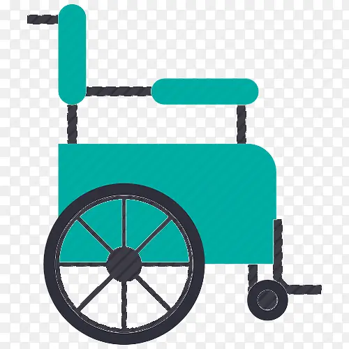 残疾人轮椅绿色漫画