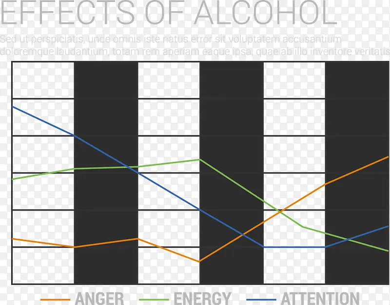 酒精的影响信息图表矢量素材