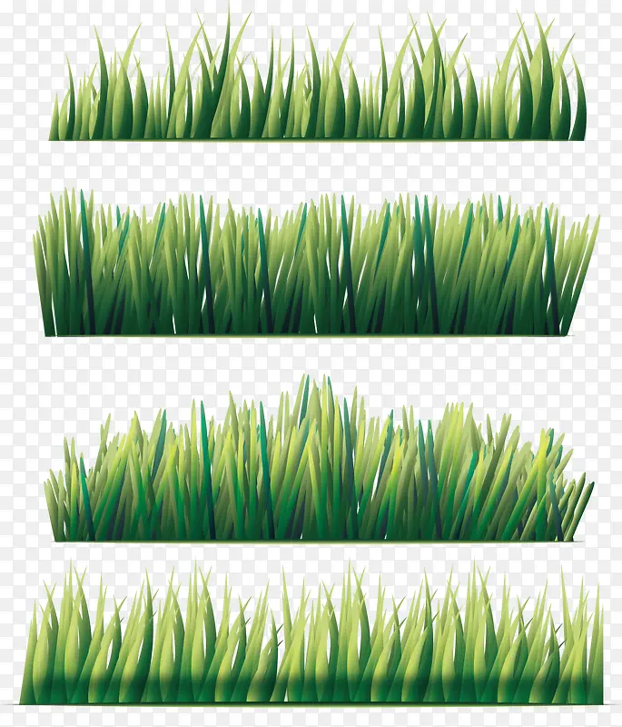 矢量手绘绿色简单小草