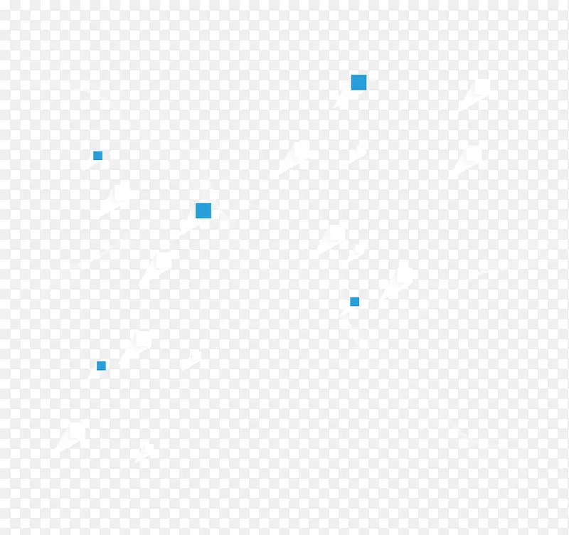 矢量抽象白色曲线与白蓝方块组合