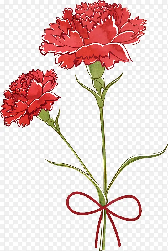 红色丝网花