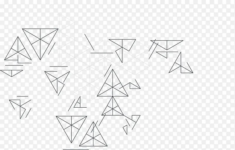 简洁手绘线条三角形