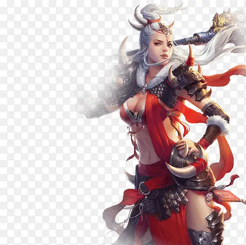 手绘蛮族女子