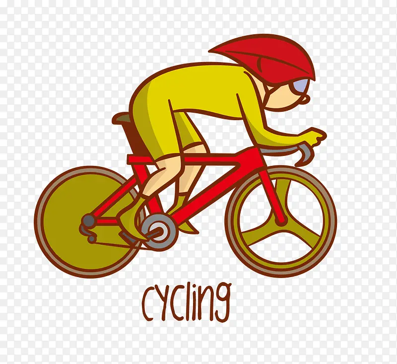 矢量卡通cycling素材