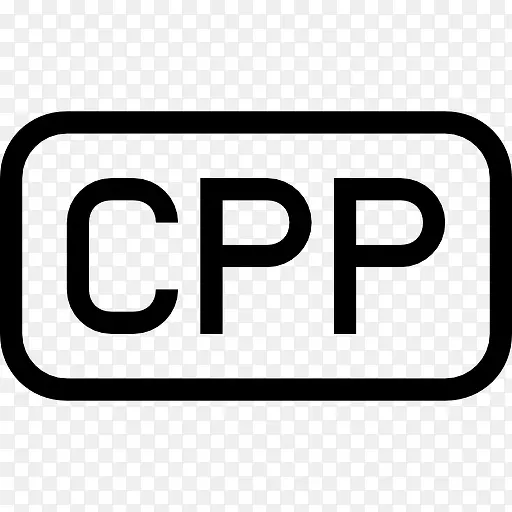 cpp文件类型的圆角矩形概述界面符号图标