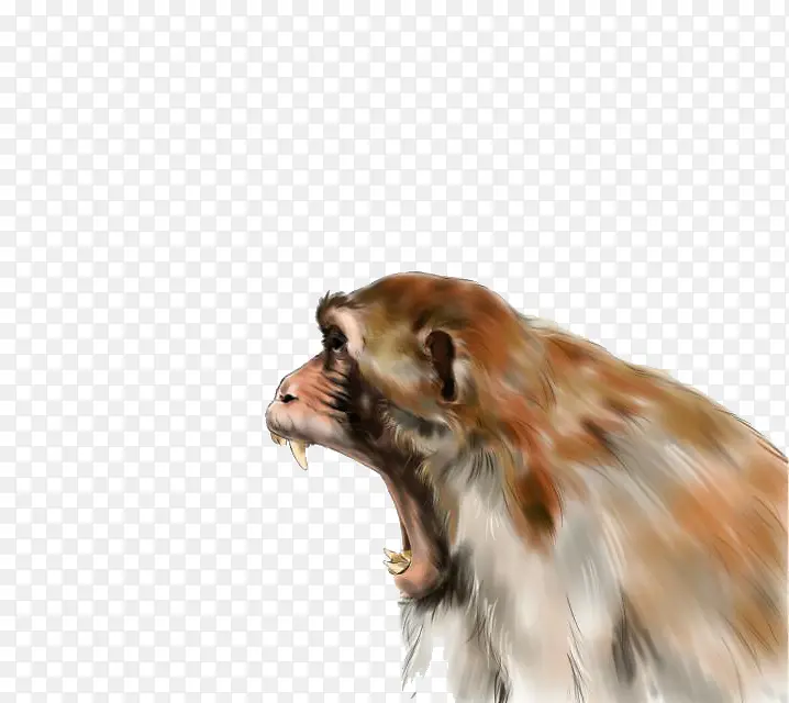 油画呐喊猴子