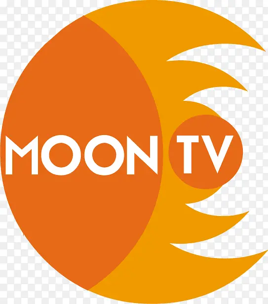 moon tv电视频道标志设计矢量