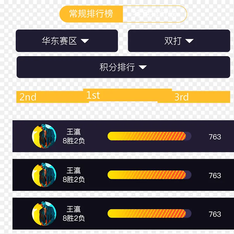 网页荣誉榜比赛排名素材