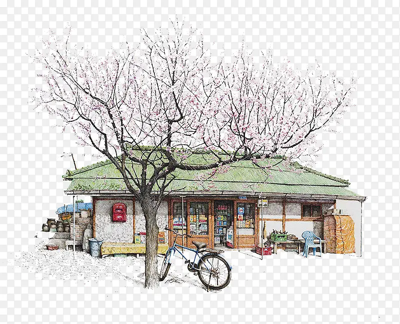 樱花树下的杂货店
