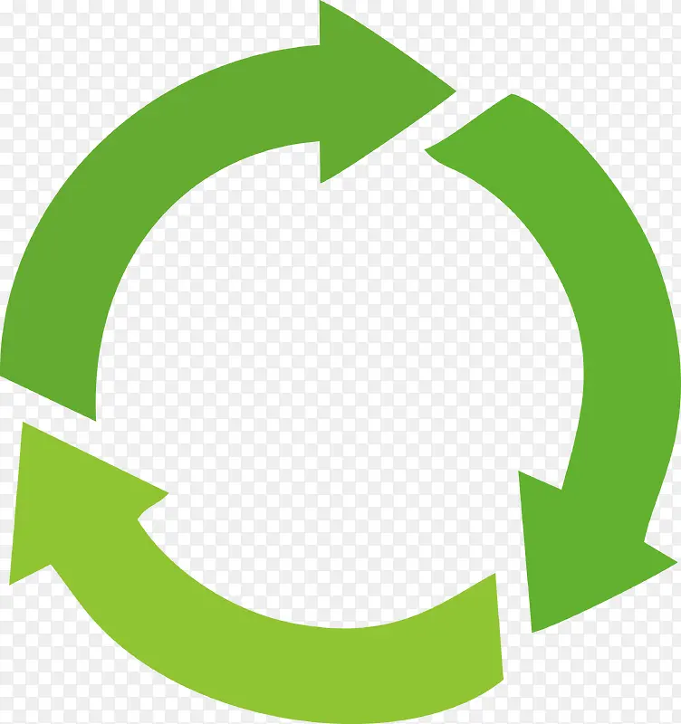 矢量绿色回收图标