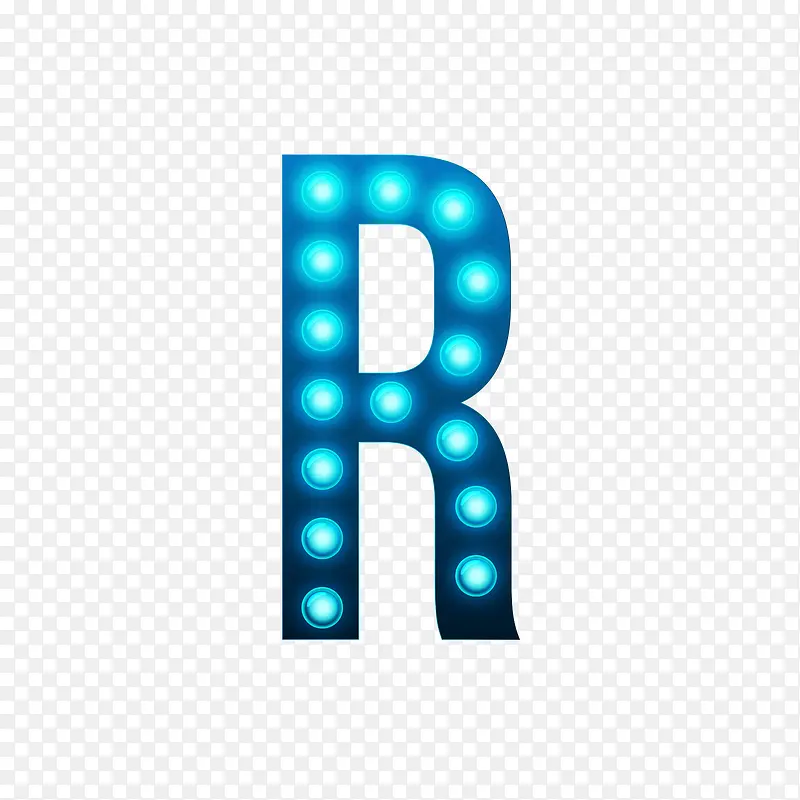 夜光灯字母R