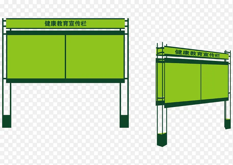 绿色宣传栏外观设计