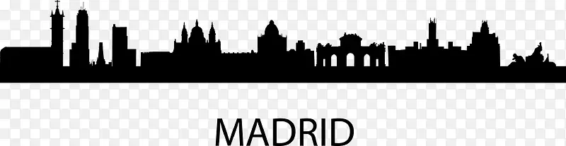 手绘Madrid城市建筑图