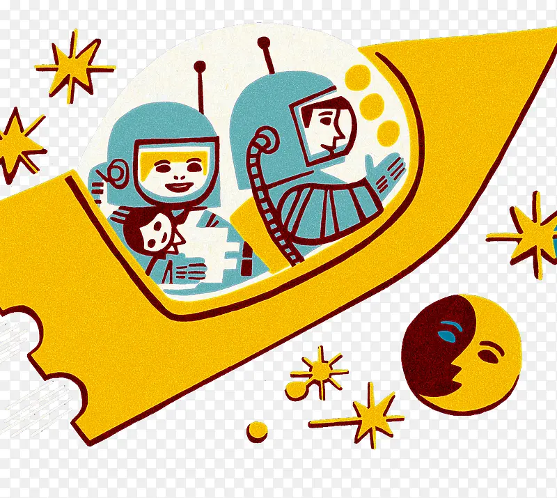 宇宙飞船插画