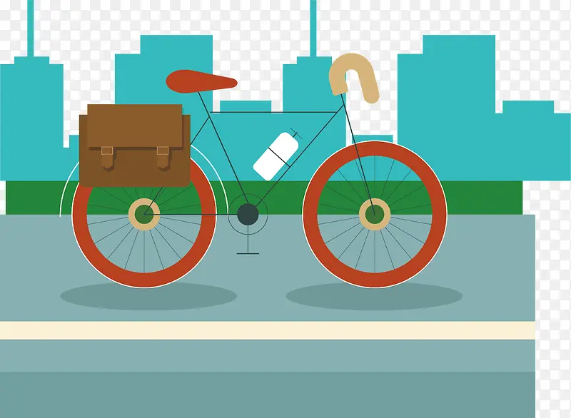 公路自行车插画