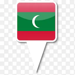 马尔代夫国旗为iPhone地图