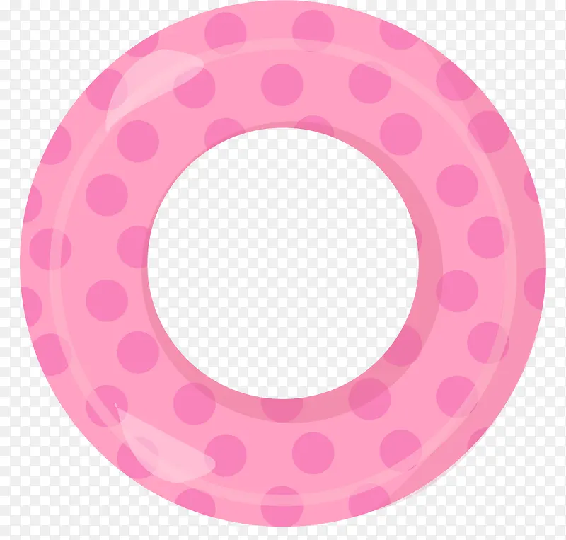 粉色斑点卡通游泳圈