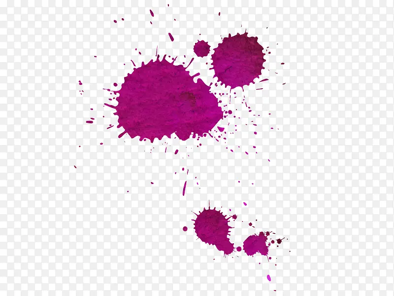紫色墨滴素材