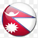 尼泊尔国旗国圆形世界旗